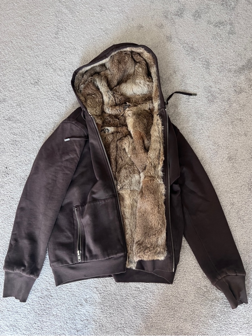 ✨ Rare Juicy Couture Reversible Fur Hoodie (L/XL) – Freshly Dry Cleaned
